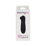 Loving joy 10 function clitoral suction vibrator black - suction vibrators peaches and screams