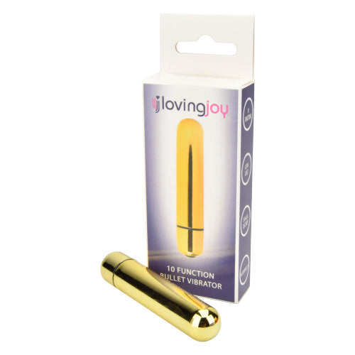 Loving joy 10 function gold bullet vibrator - bullet vibrators peaches and screams