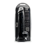 Loving joy 11 inch dildo with balls black - dildos peaches and screams