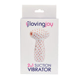 Loving joy 2 in 1 suction vibrator polka dot - suction vibrators peaches and screams