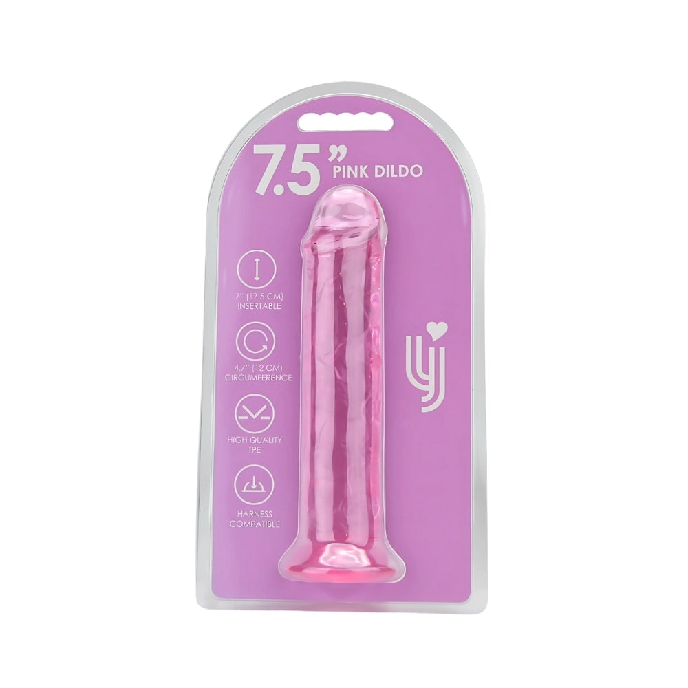 Loving joy 7.5 inch suction cup dildo pink - dildos peaches and screams