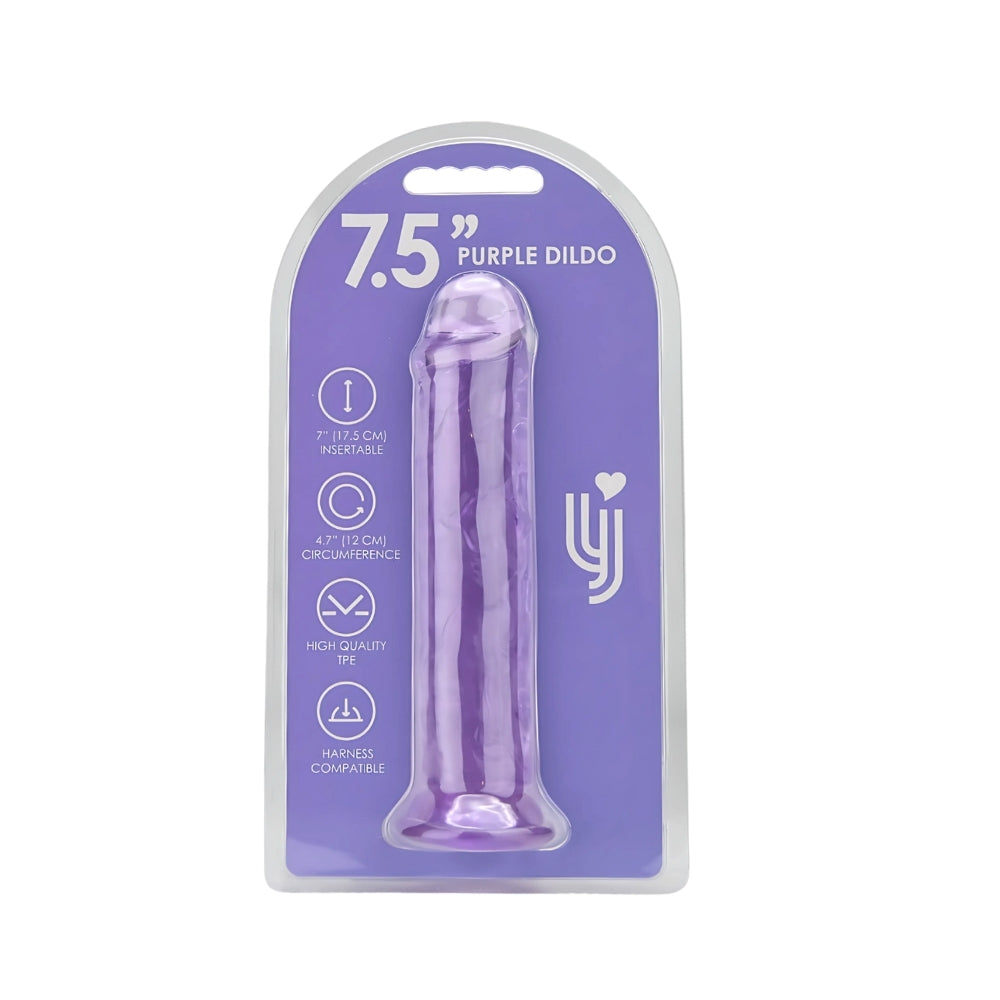 Loving joy 7.5 inch suction cup dildo purple - dildos peaches and screams