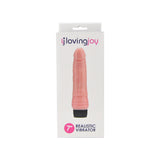 Loving joy 7 inch realistic vibrator vanilla - vibrating dildos peaches and screams
