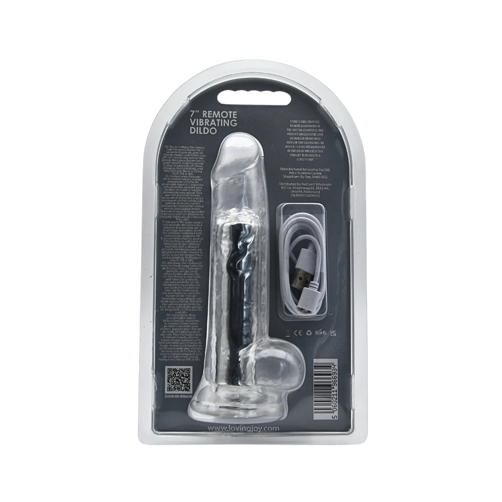 Loving joy 7 inch remote vibrating dildo - dildos peaches and screams