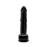 Loving joy 8 inch dildo with balls black - dildos peaches and screams