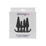 Loving joy butt plug training kit black - butt plugs peaches and screams