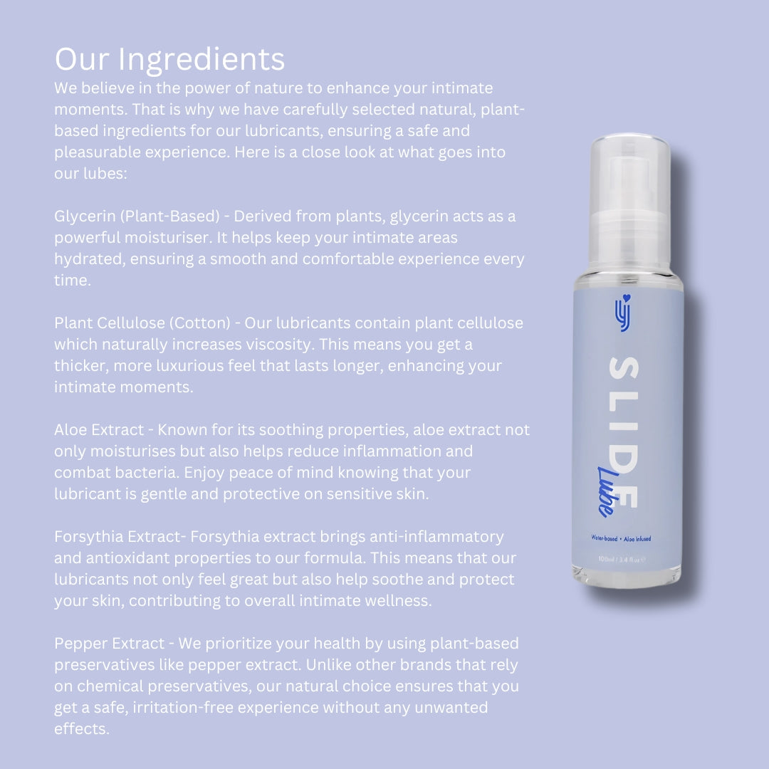 Loving joy slide water based lubricant 100ml - lubricant peaches and screams
