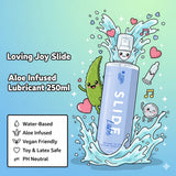 Loving joy slide water-based lubricant 250ml - lubricant peaches and screams