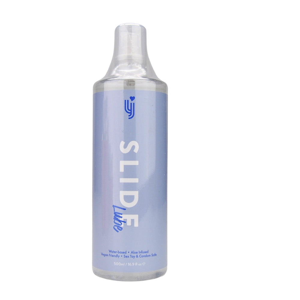 Loving joy slide water based lubricant 500ml aloe extract - lubricant peaches and screams