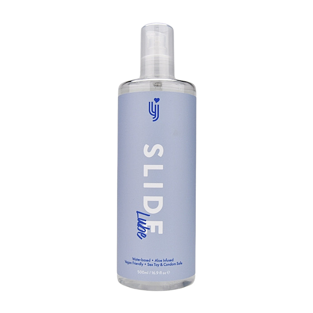 Loving joy slide water based lubricant 500ml aloe extract - lubricant peaches and screams