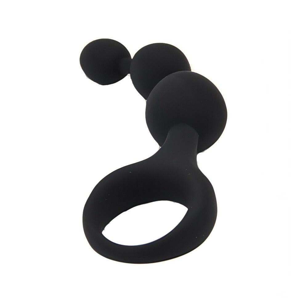 Loving joy triple ripple anal beads-black - anal beads peaches and screams