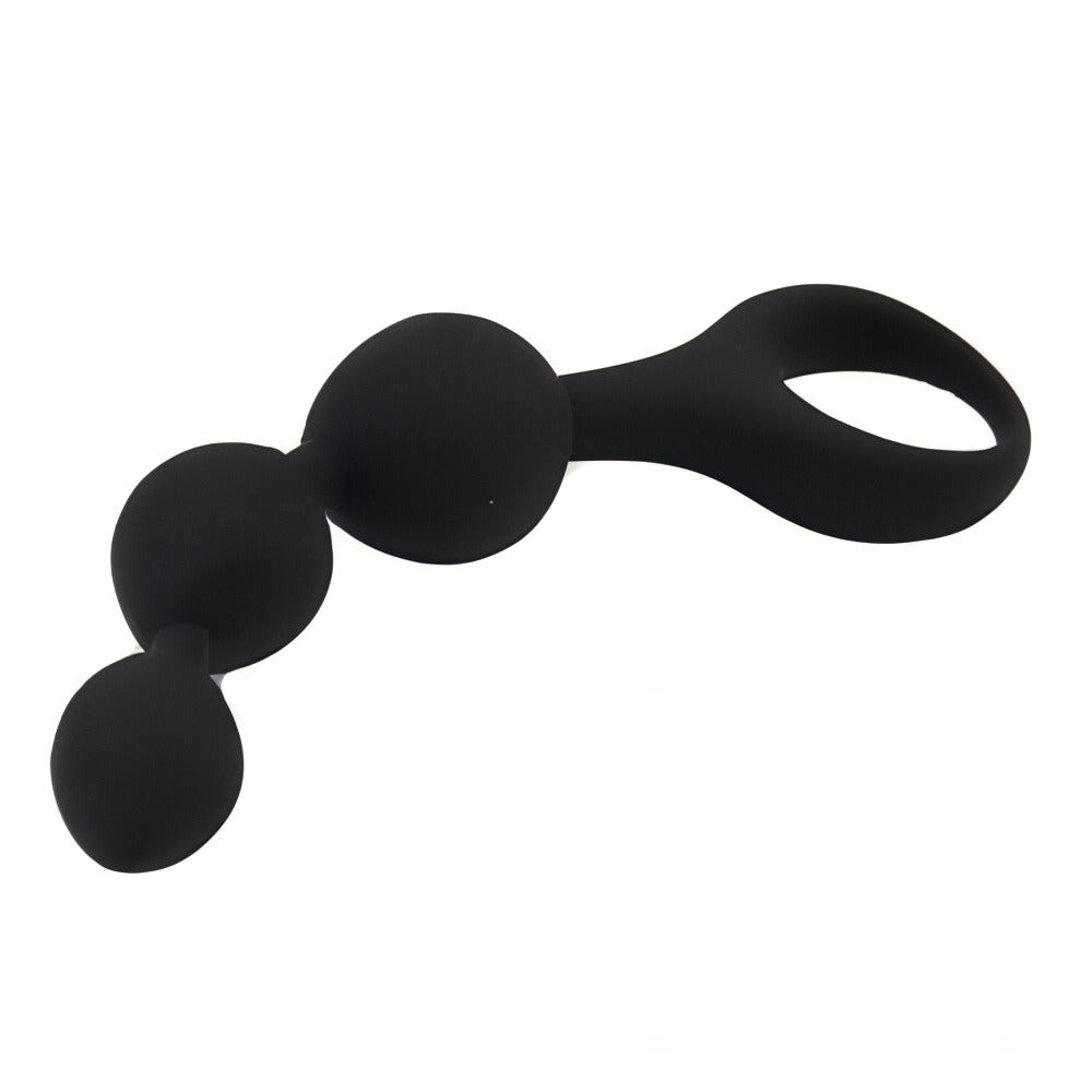 Loving joy triple ripple anal beads-black - anal beads peaches and screams