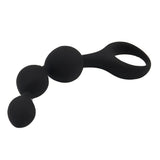 Loving joy triple ripple anal beads-black - anal beads peaches and screams