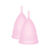 Mae b intimate health 2 small pink menstrual cups - peaches and screams
