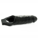 Master series black xl penis sleeve with testicle ring - peaches and screams