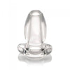 Master series clear small hollow butt plug 3.25 inch - peaches and screams