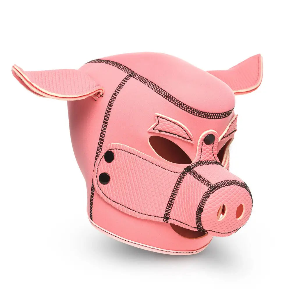 Master series swine neoprene hood for fetish roleplay - peaches and screams