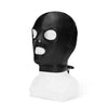 Me you us black hood with eyes nose mouth faux leather - peaches and screams