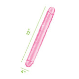 Me you us ultra double ended dildo 12 inch pink - peaches and screams