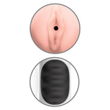 Mega grip pussy stroker vibrating masturbator 6 inch - peaches and screams