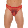Mens sexy transparent red pouch g string underwear - peaches and screams