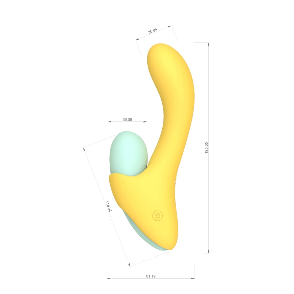 Mina bloom 2 in 1 rabbit vibrator with external stimulator - rabbit vibrators peaches and screams