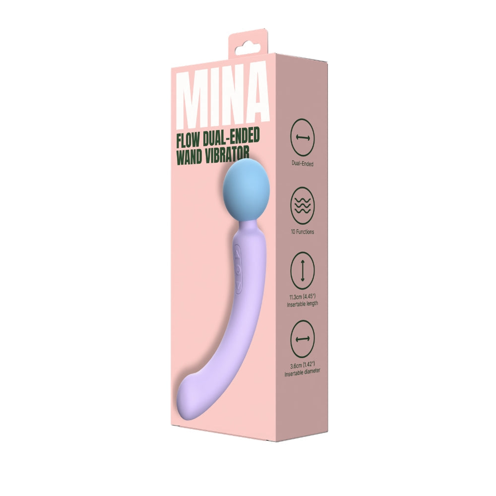 Mina flow dual ended wand vibrator - wand vibrators peaches and screams