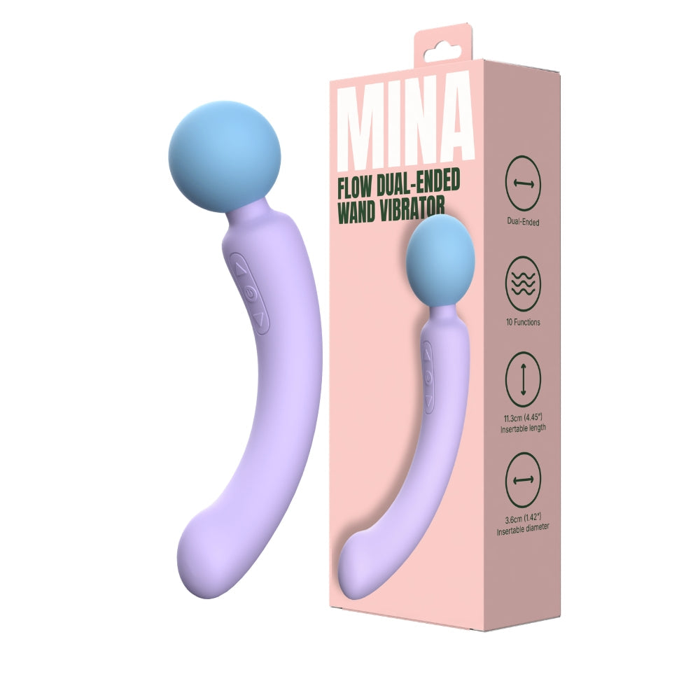 Mina flow dual ended wand vibrator - wand vibrators peaches and screams