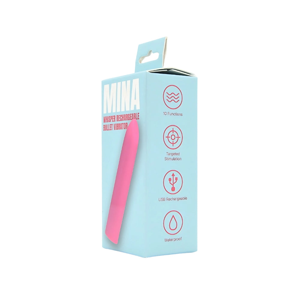 Mina whisper rechargeable bullet vibrator - clitoral vibrators peaches and screams