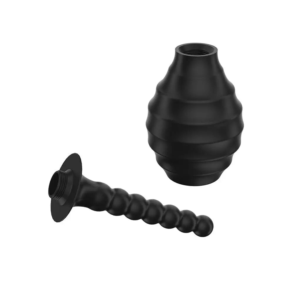 Mr play anal shower black squeezable hygiene bulb m7 - peaches and screams
