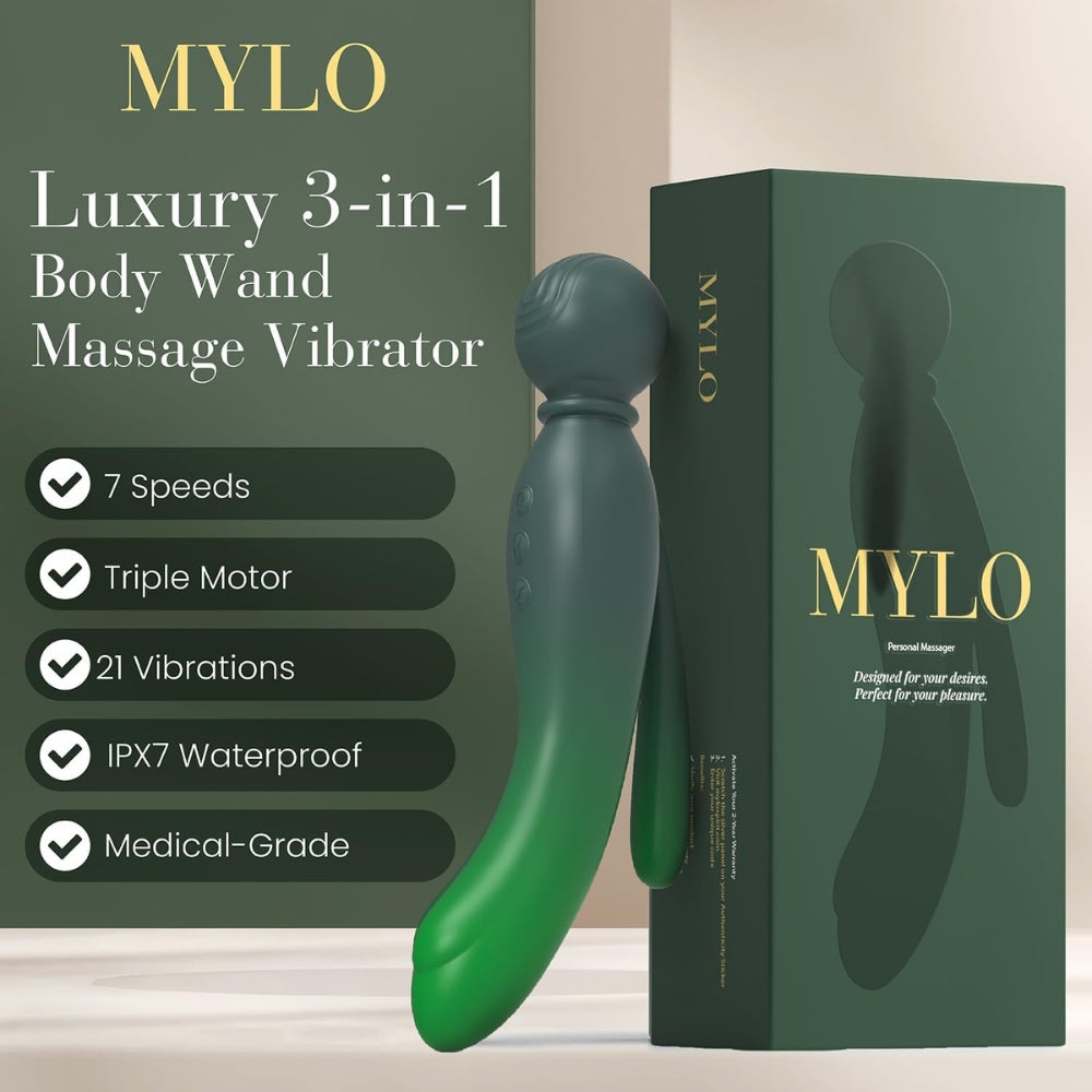 Mylo earth 3 in 1 body wand massager - wand vibrators peaches and screams