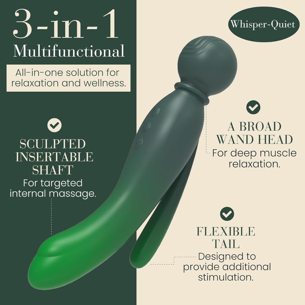 Mylo earth 3 in 1 body wand massager - wand vibrators peaches and screams