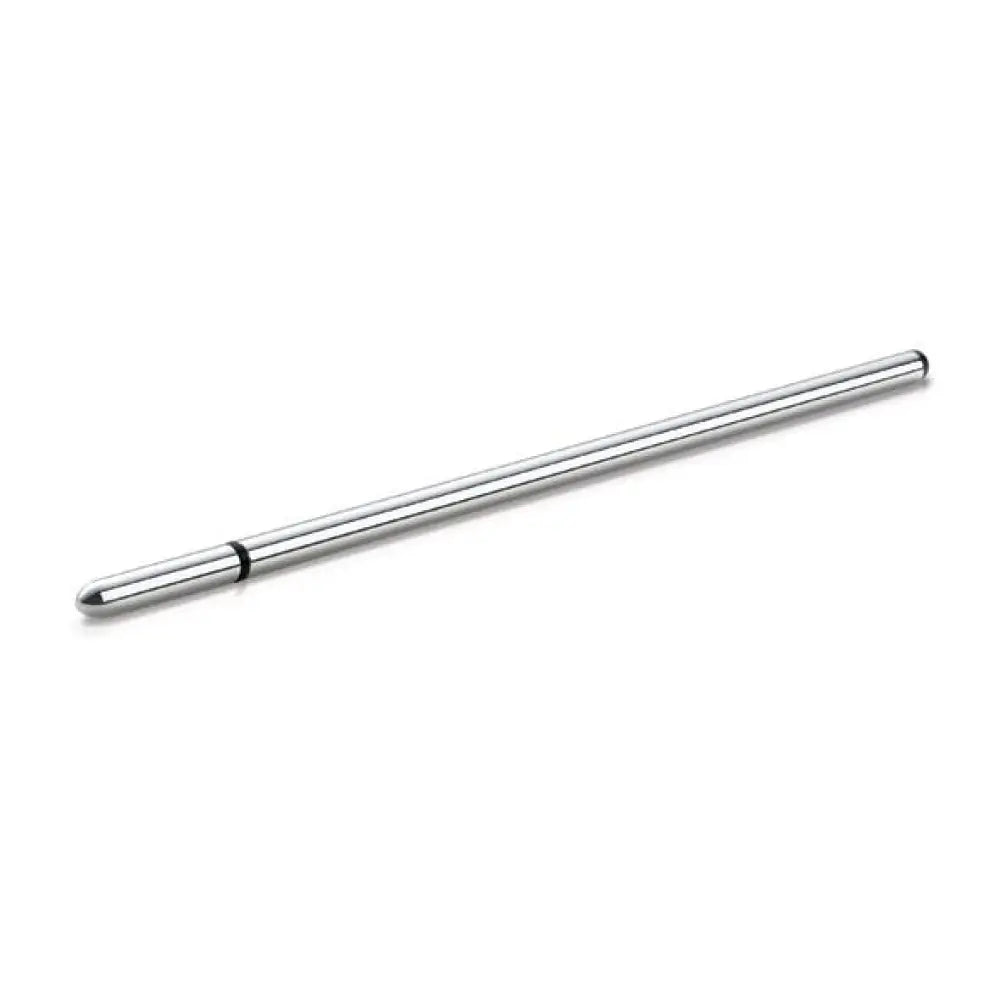 Mystim 6 inch silver electrastim bdsm urethral sound - peaches and screams