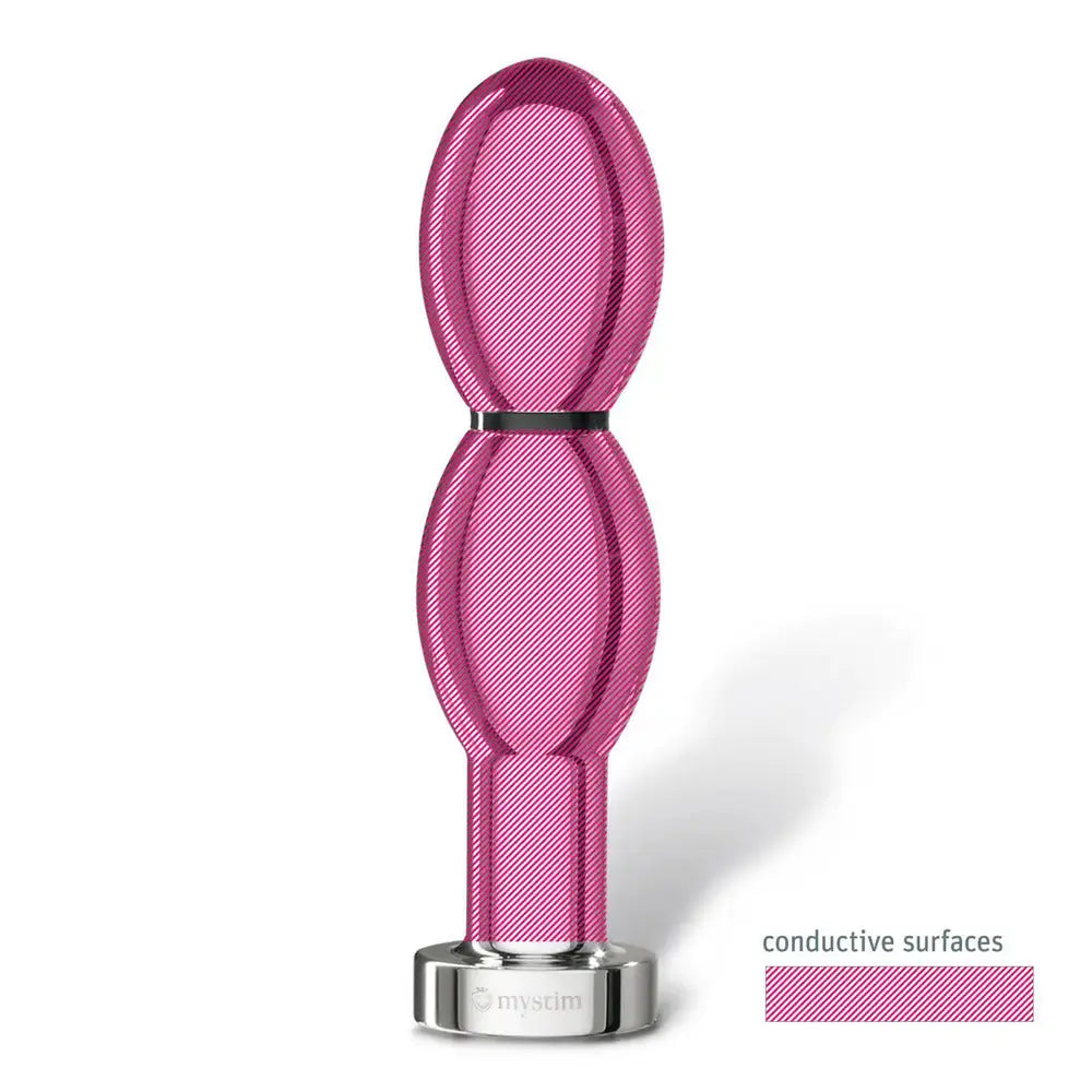 Mystim silver estim aluminium vibrating dildo for mystim power - peaches and screams
