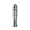 Mystim stainless steel 5 inch silver electrastim penis dildo - peaches and screams