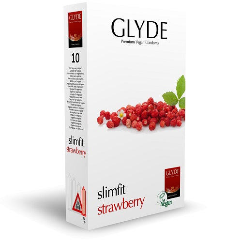 glyde-ultra-slimfit-strawberry-flavour-vegan-condoms-10-pack