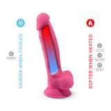 silexd-7-inch-glow-in-the-dark-realistic-silicone-dual-density-dildo-with-suction-cup-and-balls-pink