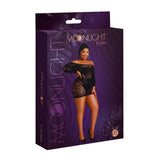 moonlight-black-pattern-mini-dress-plus-size