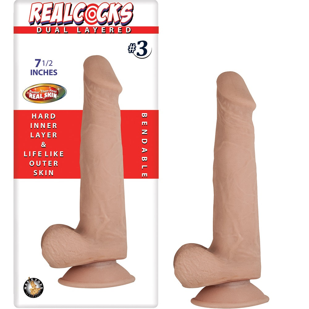 realcocks-dual-layer-bendable-dildo-7-5-inch-vanilla