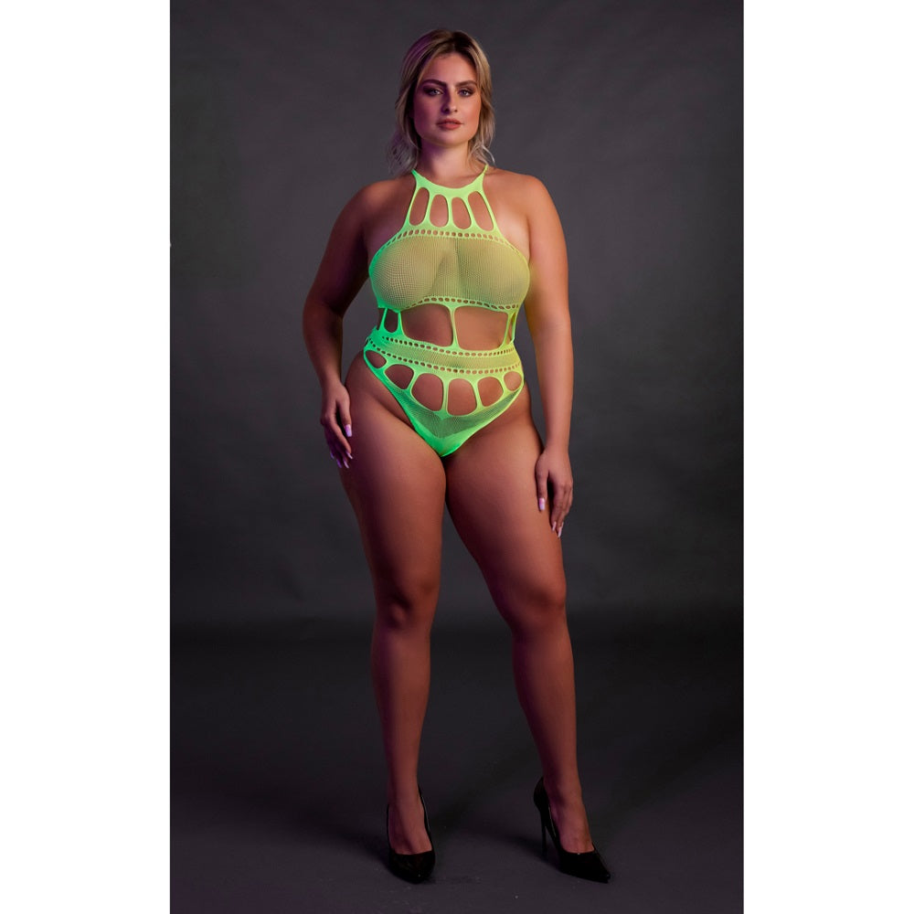 cut-out-thong-bodysuit-neon-green-plus-size