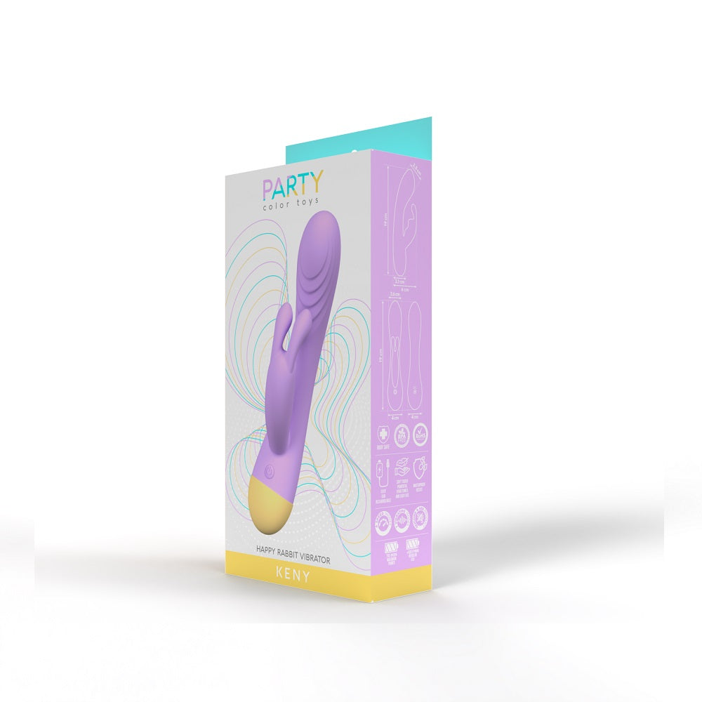 party-color-keny-rabbit-vibrator-purple