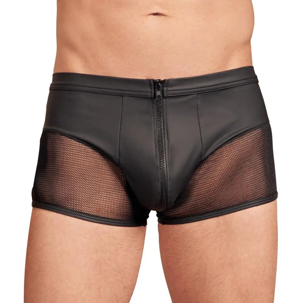 Nek stretchy black matte pants with zip opening - xxl - peaches and screams