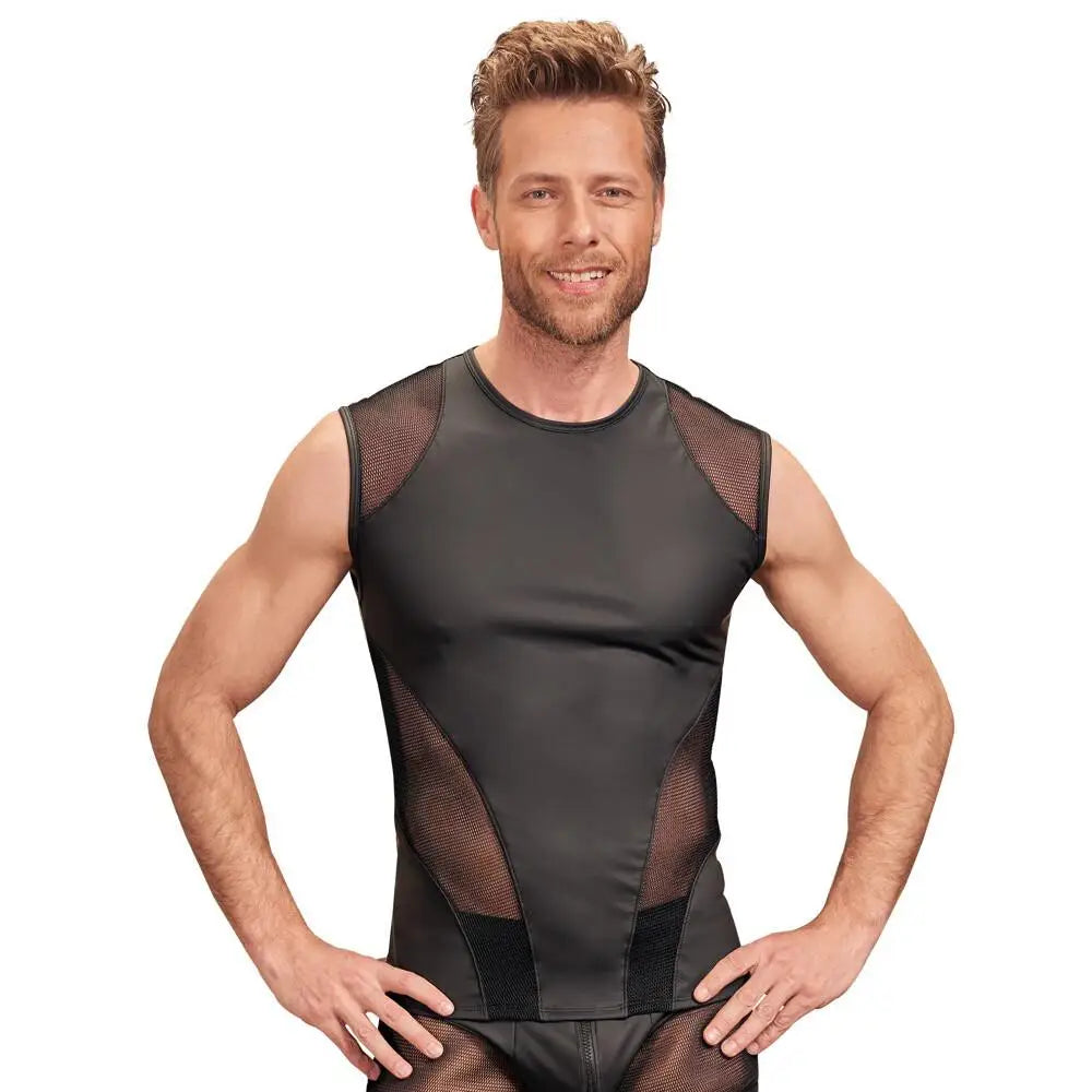 Nek stretchy black matte sleeveless shirt - small - peaches and screams