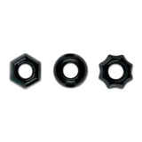 Ns novelties black renegade stretchy elastic cock rings - peaches and screams