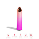 Nu sensuelle jelly pink rechargeable mini bullet vibrator - peaches and screams