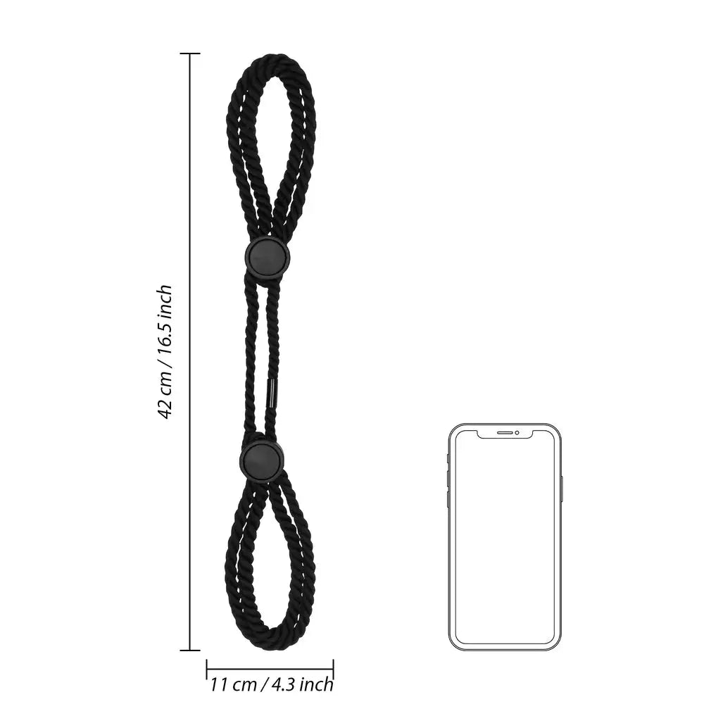 Ouch adjustable rope hand cuffs for soft cotton bondage - peaches and screams