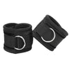 Ouch black velvet and velcro wrist cuffs with straps - peaches and screams