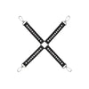 Ouch faux leather diamond studded hogtie connector buckles - peaches and screams