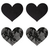 Peekaboo pasties satin and lace hearts lingerie accessory - peaches and screams