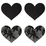 Peekaboo pasties satin and lace hearts lingerie accessory - peaches and screams